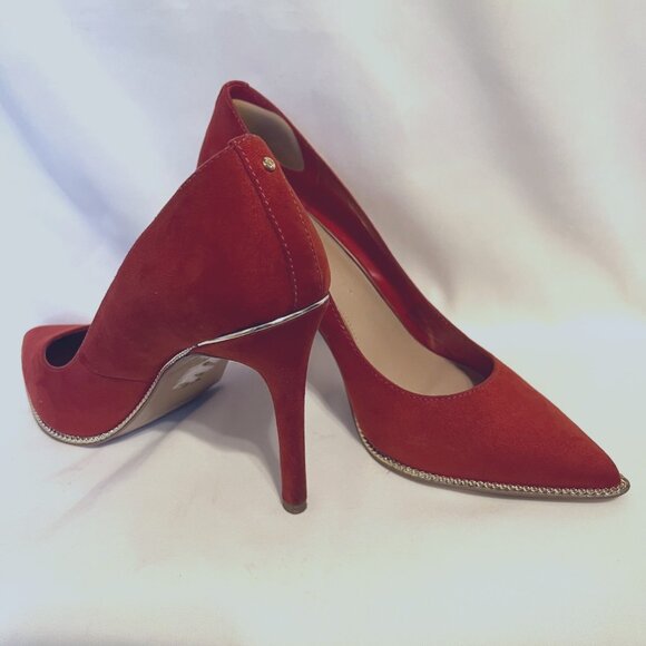 BCB Generation Harleigh Burnt Orange/Gold Trim 4" Stilettos -Pointy Toe-8 1/2 B - Picture 2 of 16